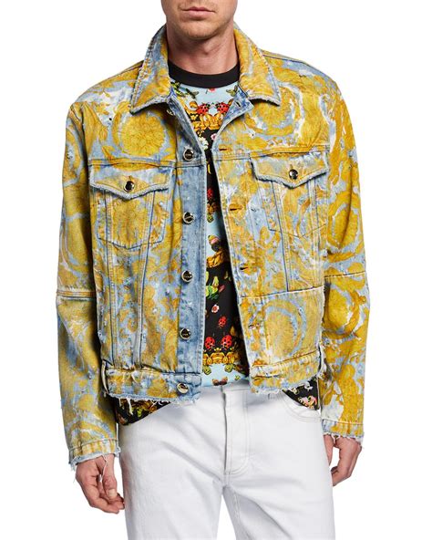 versace jackets for men on|versace denim jacket.